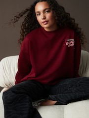 Burgundy Red/Berry Festive Spirits Christmas Lapland Brewing Co Fun Graphic Crew Neck Sweatshirt - Image 3 of 8