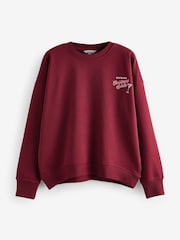 Burgundy Red/Berry Festive Spirits Christmas Lapland Brewing Co Fun Graphic Crew Neck Sweatshirt - Image 5 of 8