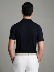 Reiss Navy Austin Mercerised Cotton Polo Shirt - Image 4 of 7