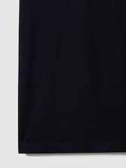 Reiss Navy Austin Mercerised Cotton Polo Shirt - Image 6 of 7
