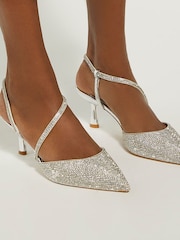 Dune London Silver Competitive Hotfix Asymmetric Courts - Image 1 of 5