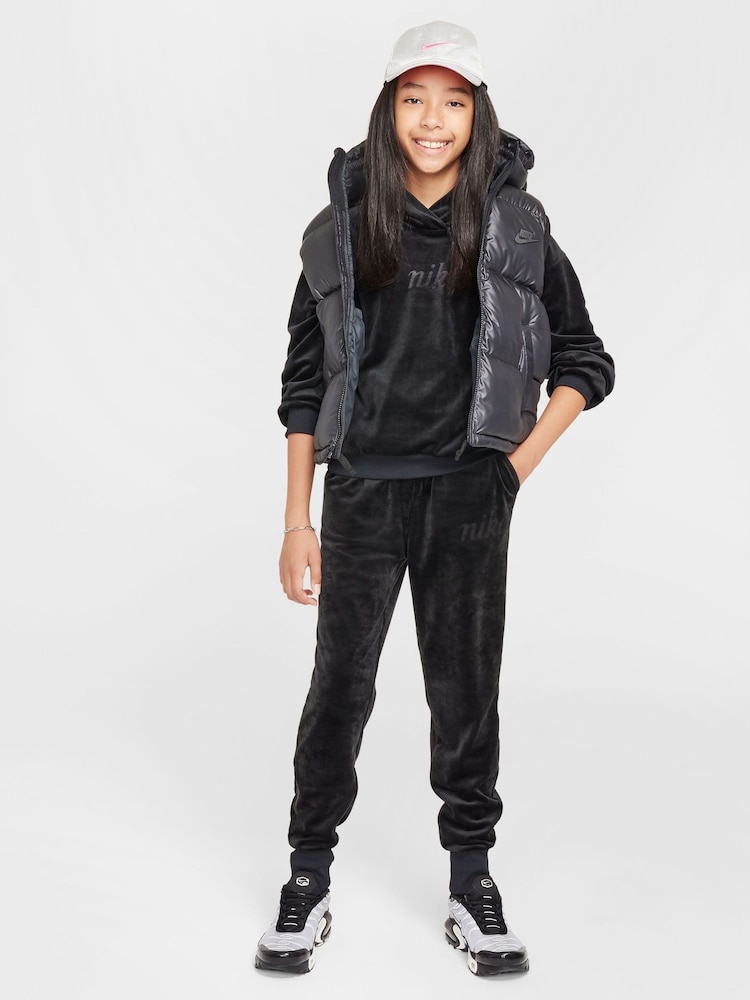 Nike Black Velour Joggers - Image 1 of 7