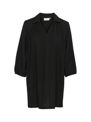 Kaffe Casual Fit Emily Johnny Collar 100% Cotton Black Tunic - Image 5 of 6