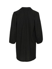 Kaffe Casual Fit Emily Johnny Collar 100% Cotton Black Tunic - Image 6 of 6