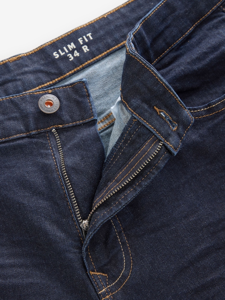 Bleu Indigo Rinse/Noir Solid - Paquet 2 - Coupe ajustée Classic Jeans extensibles - Image 11 of 13