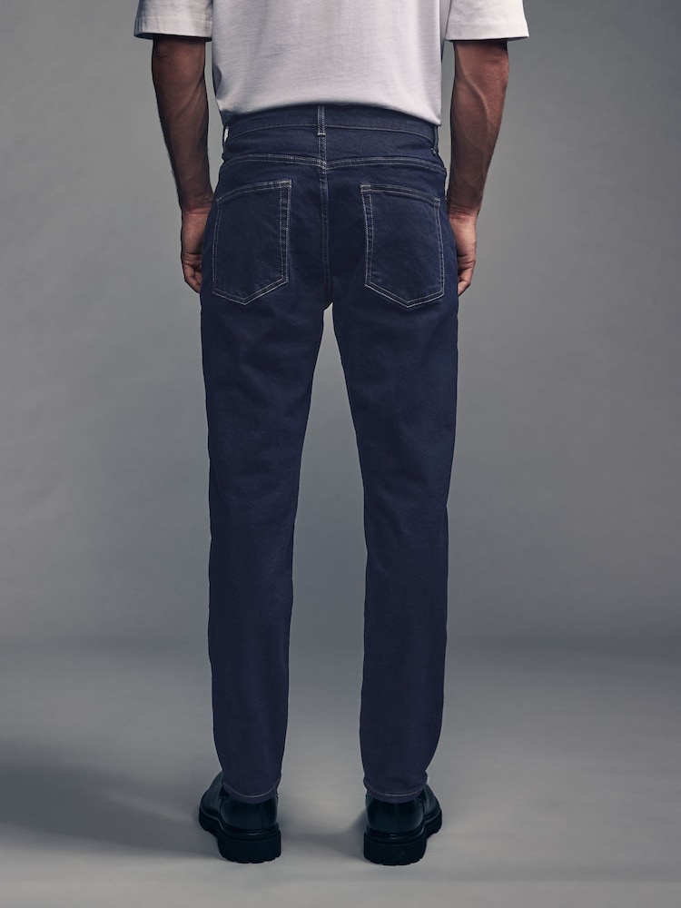 Bleu Indigo Rinse/Noir Solid - Paquet 2 - Coupe ajustée Classic Jeans extensibles - Image 3 of 13