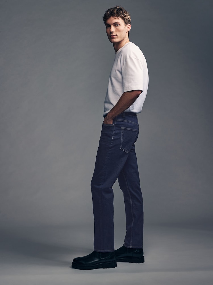 Bleu Indigo Rinse/Noir Solid - Paquet 2 - Coupe ajustée Classic Jeans extensibles - Image 5 of 13