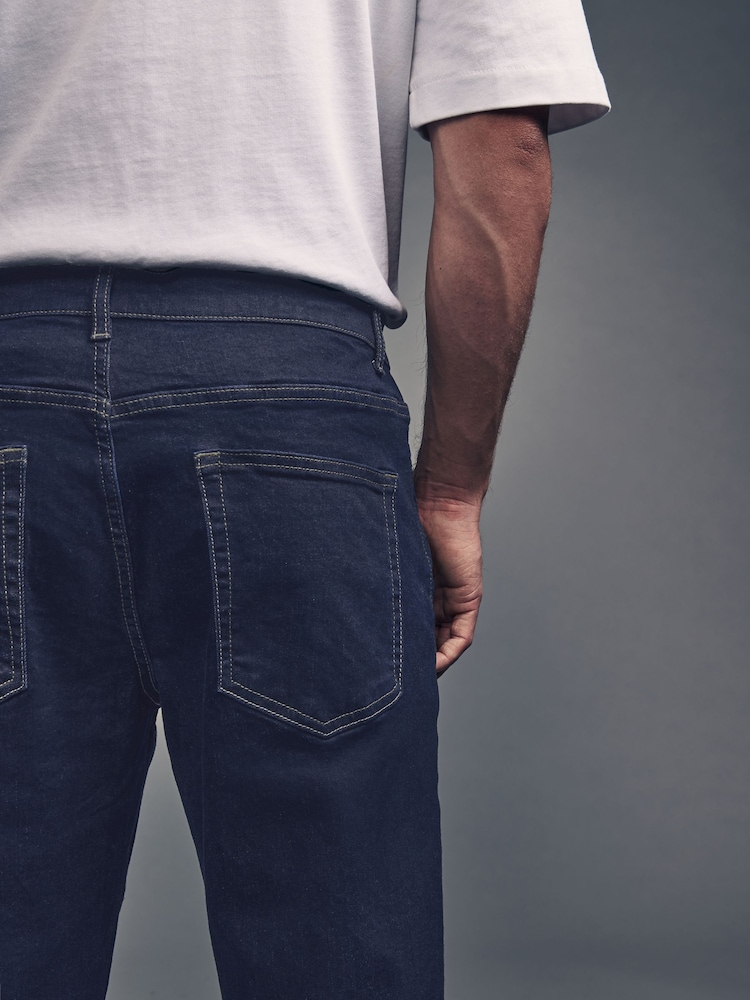 Bleu Indigo Rinse/Noir Solid - Paquet 2 - Coupe ajustée Classic Jeans extensibles - Image 6 of 13