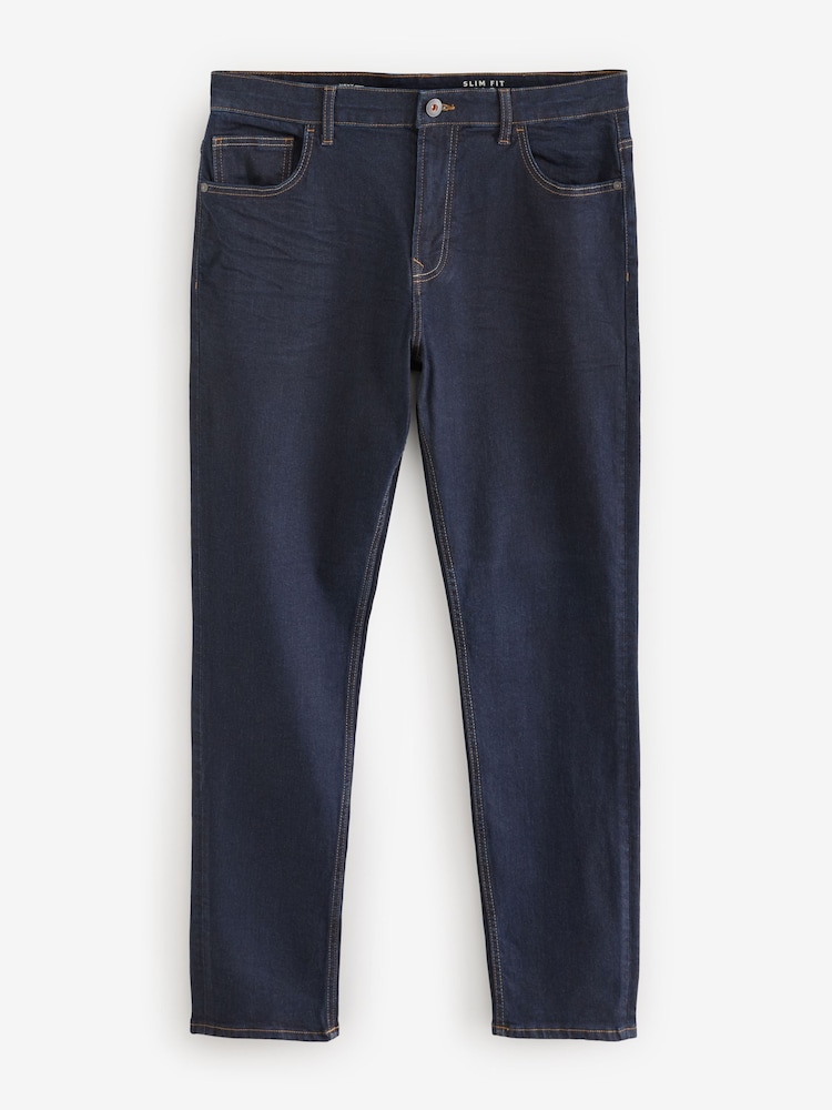 Bleu Indigo Rinse/Noir Solid - Paquet 2 - Coupe ajustée Classic Jeans extensibles - Image 8 of 13