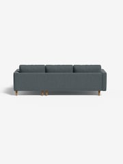 MADE.COM Basket Weave Teal Blue Scott Right Hand Facing Corner Sofa - Image 2 of 5