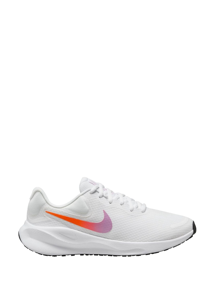 Nike Orange/White Revolution 7 Road Running Trainers - Image 1 of 4