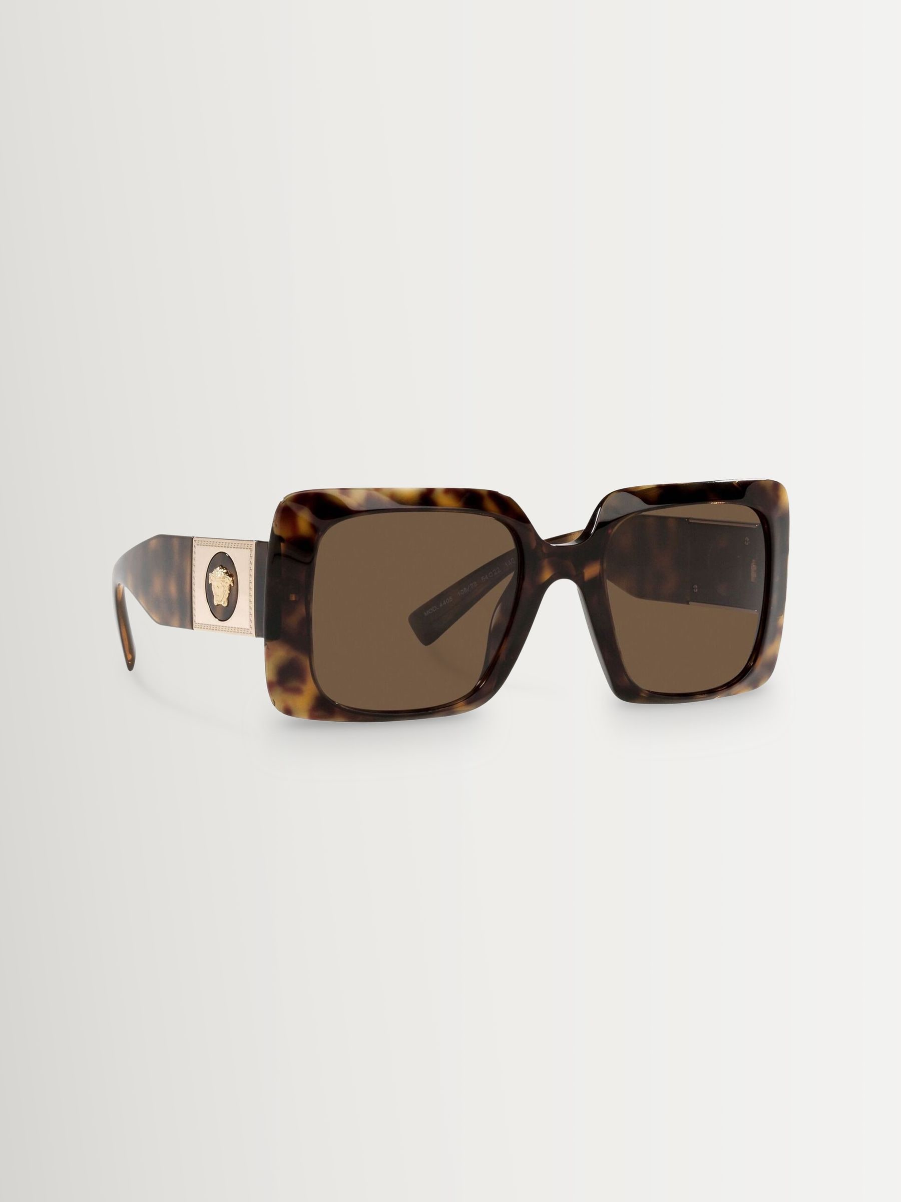 Versace , Sunglasses, Unisex, Brown, 54 Mm, Rectangular Oversized Sunglasses With Medusa Logo - Image 8