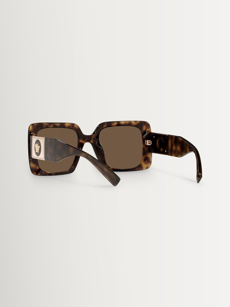 Versace VE4405 rechteckige Sonnenbrille Braun - Bild 5 von 5