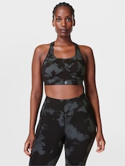 Sweaty Betty Black Fade Print Medium Power Support Sports Bra - Image 3 of 7