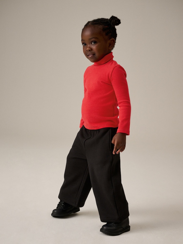 Red Brushed Long Sleeve Roll Neck Top (3mths-7yrs) - Image 2 of 4 Red Brushed Long Sleeve Roll Neck Top (3mths-7yrs) - Image 2 of 4
