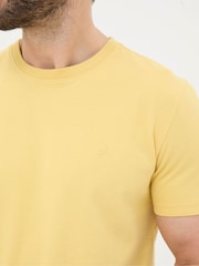 FatFace Lulworth Yellow Crew T-Shirt - Image 4 of 5