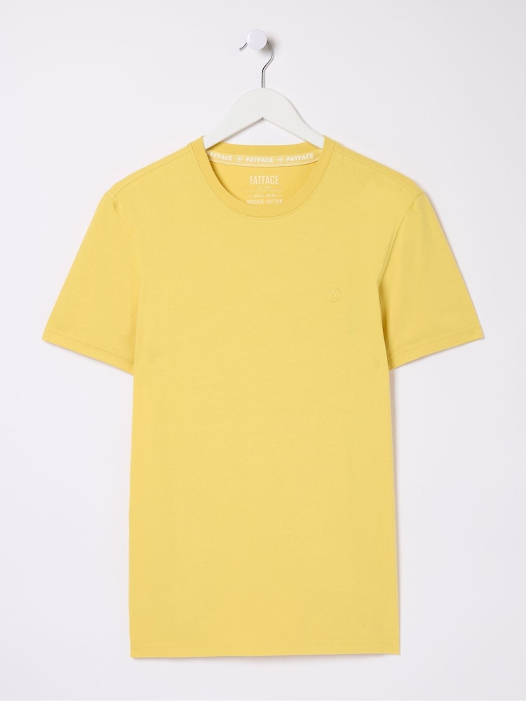 FatFace Lulworth Yellow Crew T-Shirt - Image 5 of 5 FatFace Lulworth Yellow Crew T-Shirt - Image 5 of 5