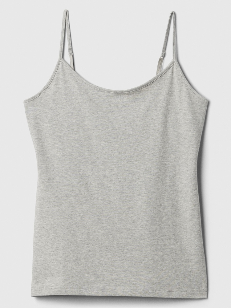 Gap Light Grey Fitted Adjustable Strappy Top - Image 4 of 4
