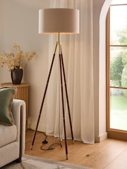 Wood Lloyd Tripod Floor Lamp - Image 1 of 6