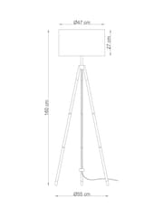 Wood Lloyd Tripod Floor Lamp - Image 5 of 6