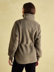 Joules Thurlston Khaki Green Borg Fleece - Image 2 of 7