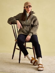 Joules Thurlston Khaki Green Borg Fleece - Image 3 of 7