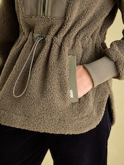 Joules Thurlston Khaki Green Borg Fleece - Image 4 of 7