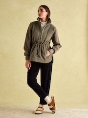 Joules Thurlston Khaki Green Borg Fleece - Image 5 of 7
