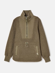 Joules Thurlston Khaki Green Borg Fleece - Image 7 of 7