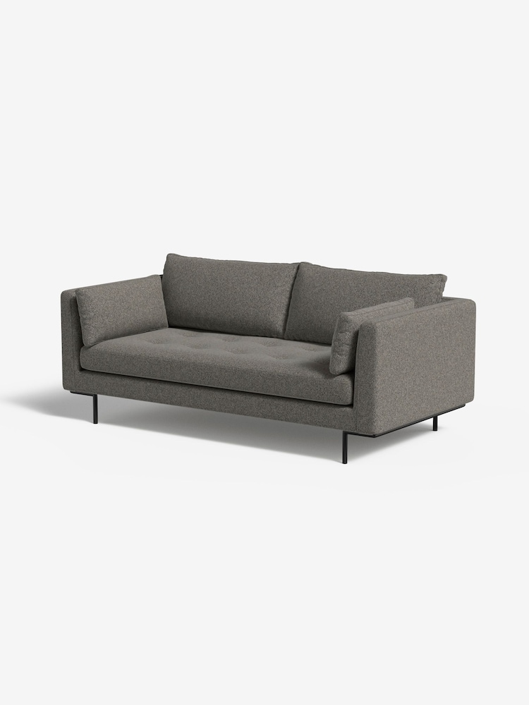 MADE.COM Basket Weave Dark Natural Harlow 2 Seater Sofa - Image 1 of 3