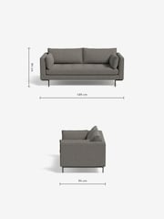MADE.COM Basket Weave Dark Natural Harlow 2 Seater Sofa - Image 3 of 3