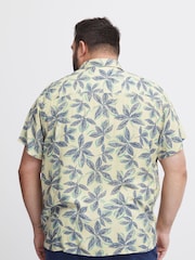 Blend Cream Leaf Printed Short Sleeve Shirt - Image 2 of 5
