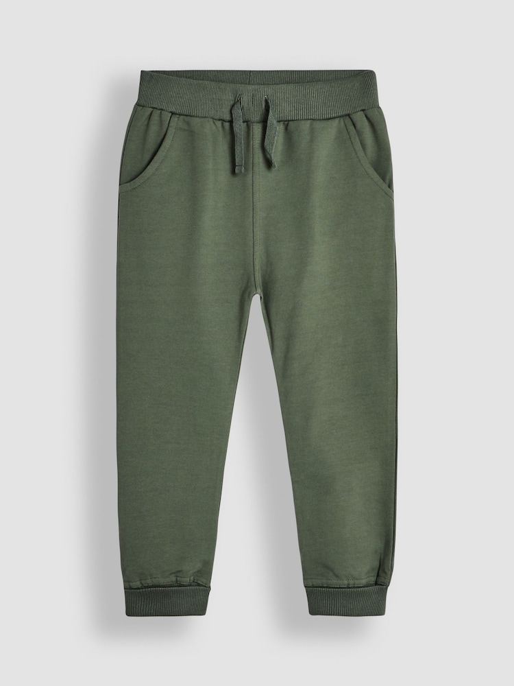 JoJo Maman Bébé Khaki & Navy Blue 2-Pack Fitted Joggers - Image 2 of 7