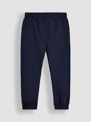 JoJo Maman Bébé Khaki & Navy Blue 2-Pack Fitted Joggers - Image 5 of 7