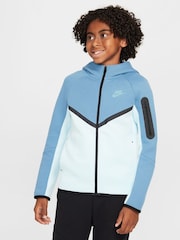 Glacier Blue - Nike BeigeWhite Tech Fleece Zip Up Hoodie - Image 1 of 9