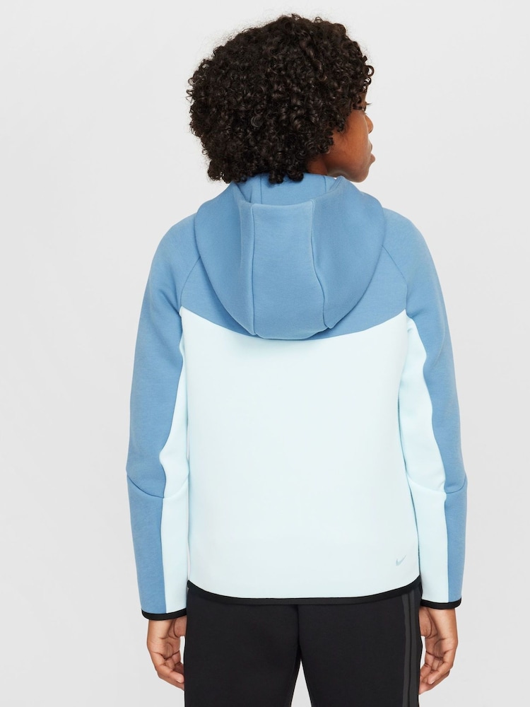 Glacier Blue - Nike BeigeWhite Tech Fleece Zip Up Hoodie - Image 2 of 9