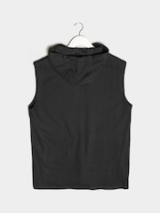 BadRhino Big & Tall Black 100% Cotton Essential Sleeveless Hoodie - Image 3 of 3