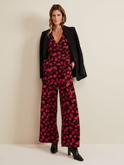 Phase Eight Black Printed Effie Jumpsuit - Image 5 of 6