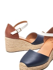 Moda in Pelle Gialla Square Toe Espadrille Wedges - Image 4 of 4