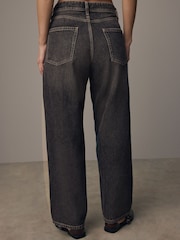 Washed Black Baggy Wide leg Jeans - Image 3 of 9