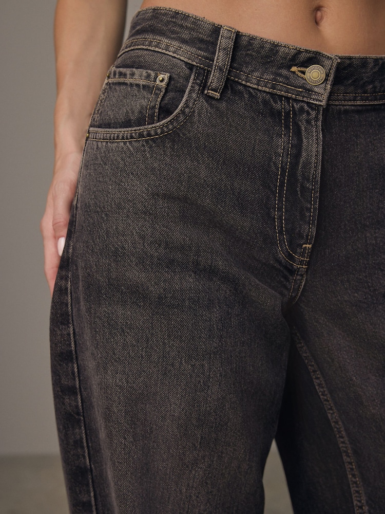 Buy Washed Black Baggy Wide leg Jeans from the Next UK online shop