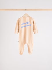 Blue Baby Zipped Sleepsuits 4 Pack (0mths-2yrs) - Image 7 of 14