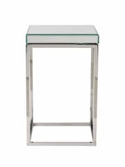 Pacific Mirrored Glass and Metal Small Square Side Table - Image 2 of 4