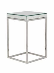 Pacific Mirrored Glass and Metal Small Square Side Table - Image 3 of 4