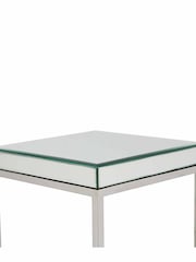 Pacific Mirrored Glass and Metal Small Square Side Table - Image 4 of 4
