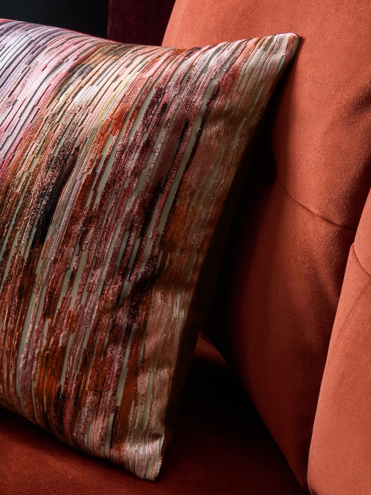 Fuchsia Pink 40 x 59cm Haze Velvet Stripe Cushion - Image 2 of 5
