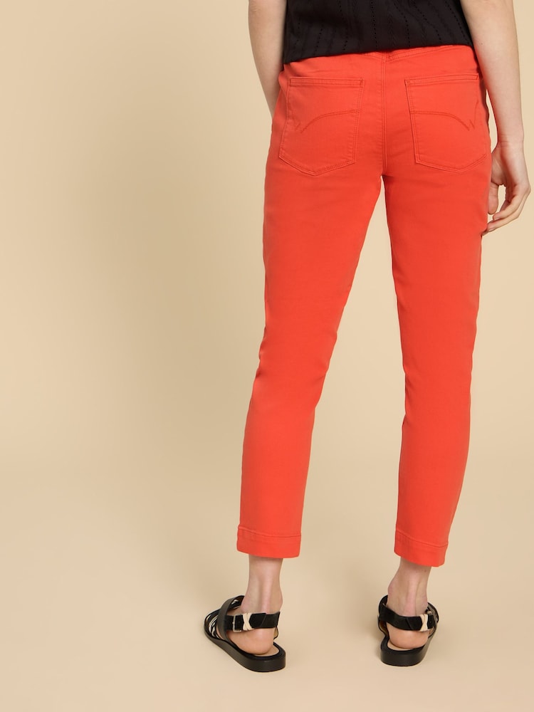 White Stuff Orange Janey Crop Jeggings - Image 3 of 7