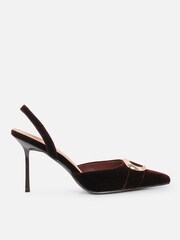 Simmi London Brown Ellena Gold Detail Court Shoes - Image 2 of 4