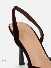 Simmi London Brown Ellena Gold Detail Court Shoes - Image 3 of 4
