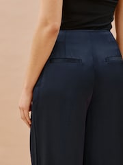 Albaray Blue Satin Wide Leg Trousers - Image 5 of 6